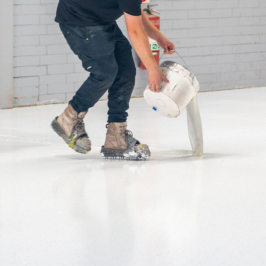 Pouring Resin on Floor