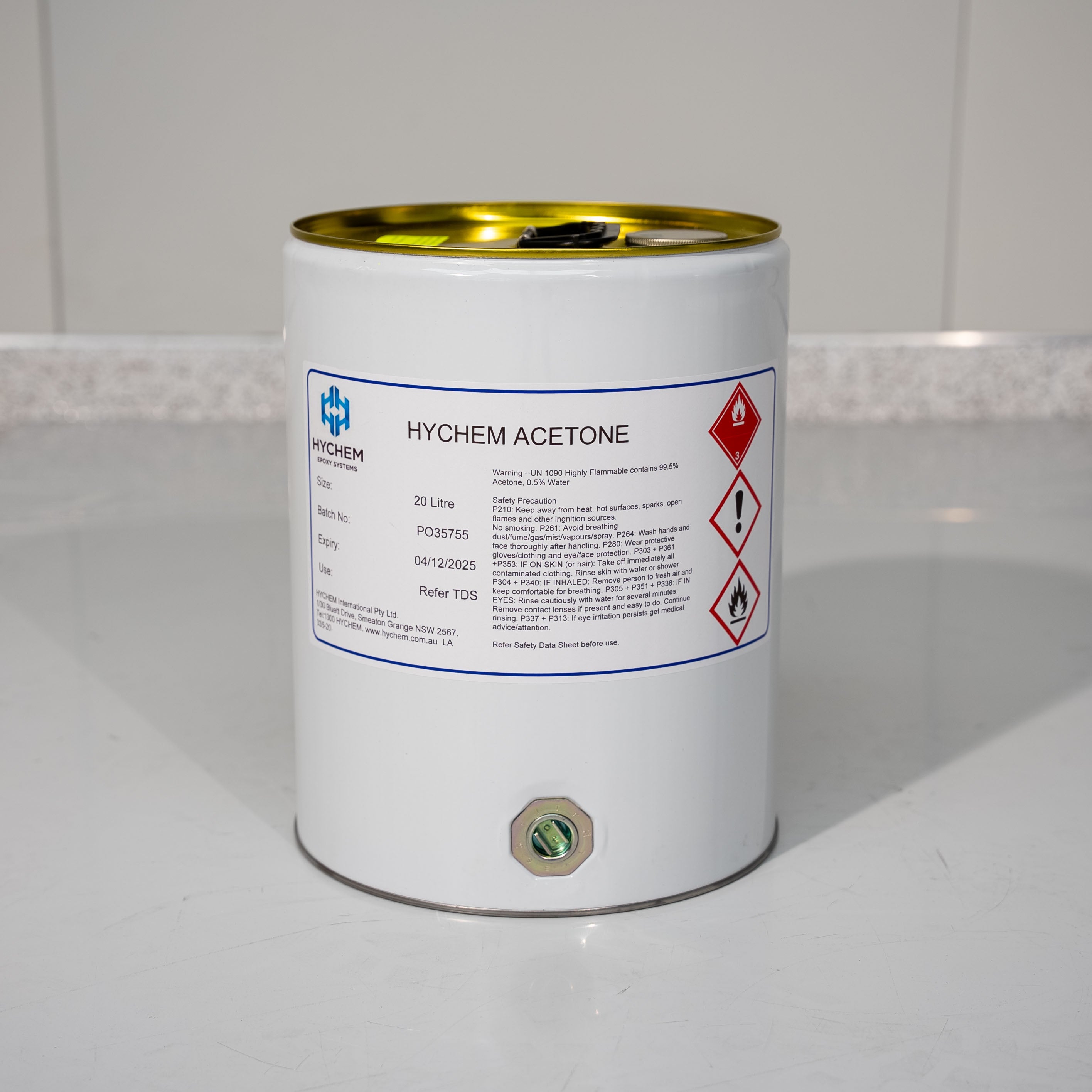 Acetone Packing Hychem Acetone - 20L – Floor & Flake