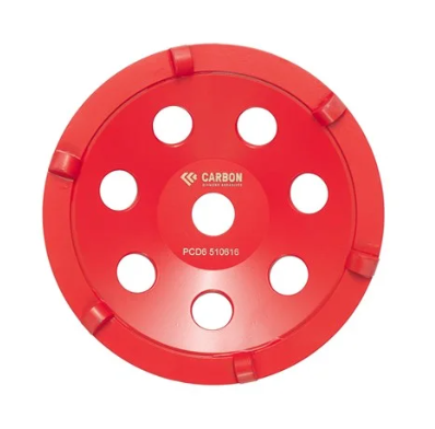 150mm (6") 6 Segment PCD Cup Wheel, 19mm Centre