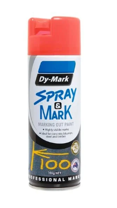 Dy-Mark 350g Fluoro Orange Spray And Mark Paint