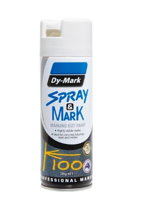 Dy-Mark 350g White Spray And Mark Paint