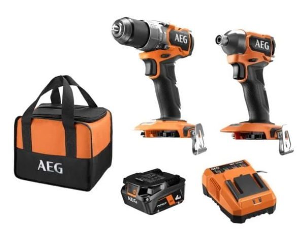 AEG Powertools 18V Brushless Sub-Compact 2-Piece 4.0Ah Kit