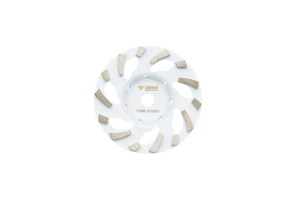 6" (H-Type) Hurricane Fine 120/160# Cup Wheel, Soft Bond