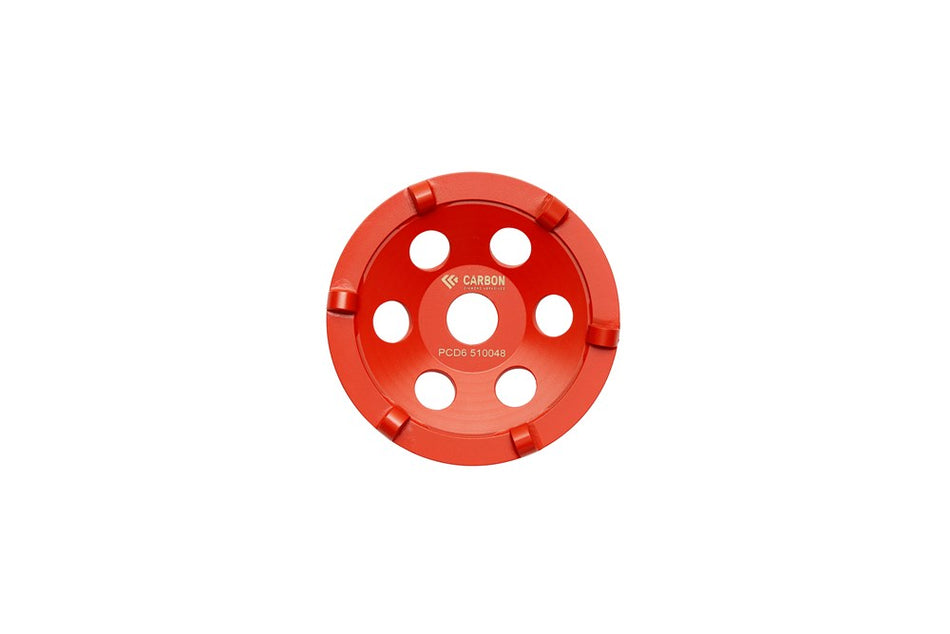 5" 6 Segment PCD Cup Wheel, 22.23mm Centre