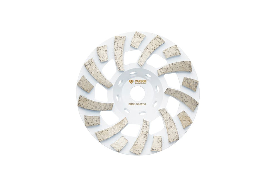 7" Hurricane Coarse 30# Cup Wheel, Soft Bond, 22.23mm Centre